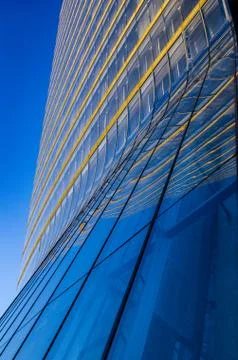 View at Uniqa Tower Modern architecture building in Austria Stock Photos