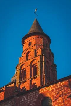 A view of the unique architecture of Collonges-la-Rouge (Corrze, Nouvelle-A.. Stock Photos