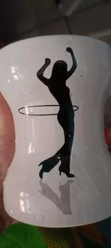 View of a uniquely shaped mug Stock Photos