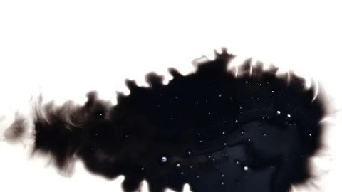 View of universe like pattern of black ink blotI Stock-Footage 147701513