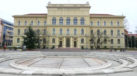 View on the University of Szeged Stock Footage 61679104