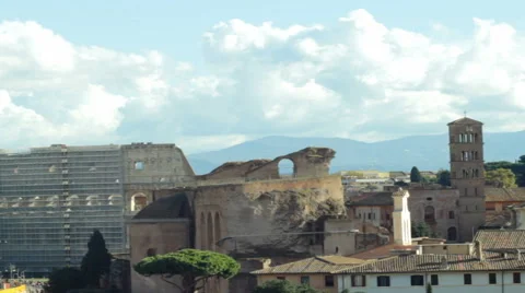 View upon Roman Coliseum Stock Footage 46369763