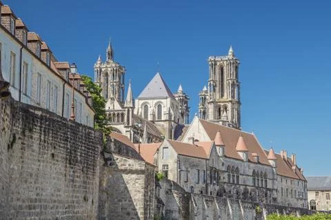 View of the upper city of Laon Stock Photos