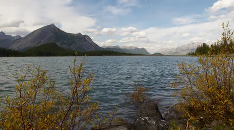 View of Upper Kananaskis Lake, Alberta Video stock 34286638
