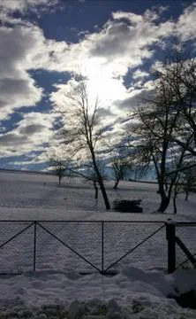 View upper snow field Stock-Fotos