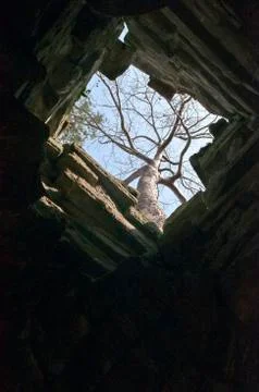 A view upwards inside the tower Foto stock