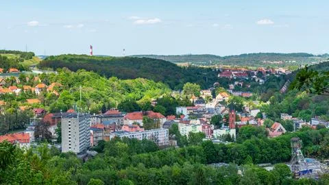 View of the urban development from the viewing platform on the top of Gora .. 写真素材