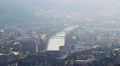 View of urban landscape, smog, ecology problem in big city HD Footage