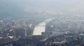 View of urban landscape, smog, ecology problem in big city HD Footage