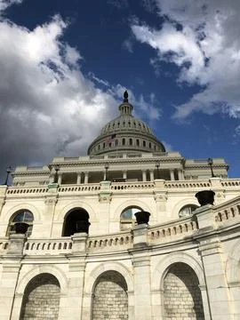 View of US Capitol Architecture 库存照片