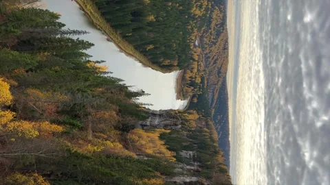 View of the Usva pillars and the river in autumn. Stock Footage 252572926