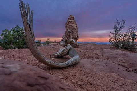 View Of Utahs Mesmerizing Rock Formations Stock Photos