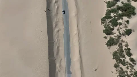 View of the Valdevaqueros dune in Tarifa, Spain Stock Footage 329698246