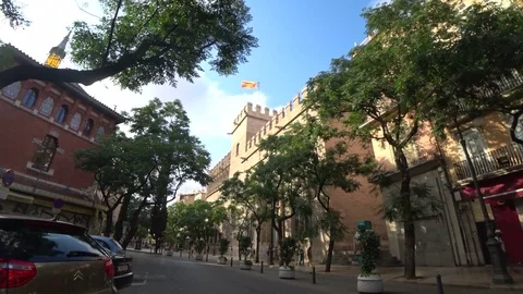 A view of the valencia street 6 Stock Footage 80881759