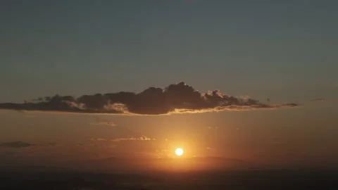 View of a valley and a time lapse of the sunrise Stock Footage 237509523