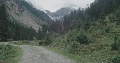 A View Of A Valley Of The Austrian Alps Video stock 229085285