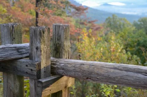 View of the valley below from the top of Morrow mountain state park. Stock Photos