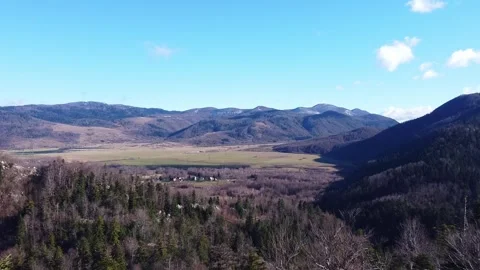 A view of the valley from a drone Video stock 255954059