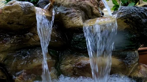 View of valley with powerful river flowing and falling down. slow motion Stock Footage 126426371