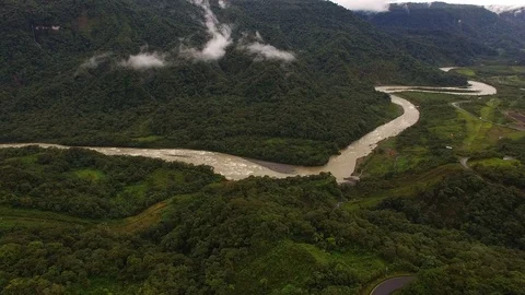 A View of the Valley of the Rio Coca Stock-Footage 90306818