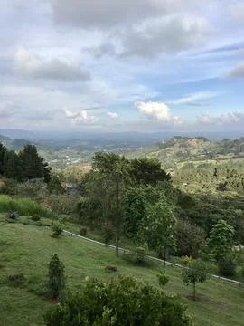 View of the valley in the summer Stock Photos