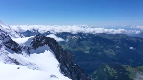 View of valley from top of a mountain Stock Footage 247797462