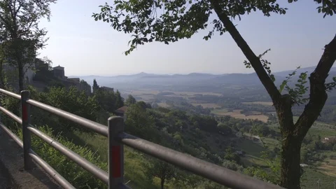 View of the valley in Tuscany Stock Footage 72381872