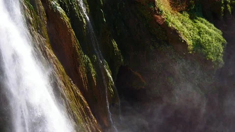 View into valley with waterfall and steam 3 動画素材 148024703