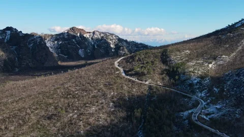 View of the valleys of the Alps. Shooting from a copter. Stock Footage 172070184