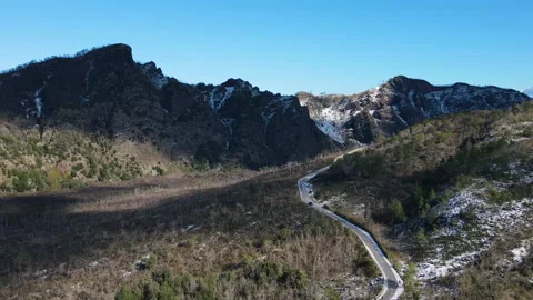 View of the valleys of the Alps. Shooting from a copter. Stock Footage 172091186