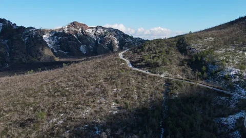 View of the valleys of the Alps. Shooting from a copter. Stock Footage 172091225