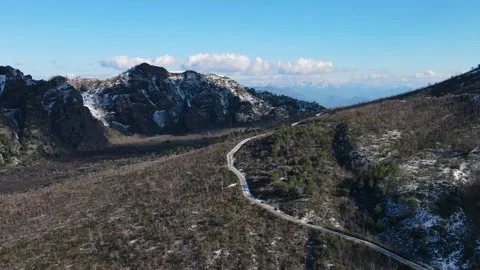 View of the valleys of the Alps. Shooting from a copter. Stock Footage 172091459