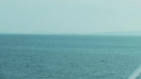 View of the vast Pacific Ocean from a ferry with endless blue waters Stock Footage 317408437