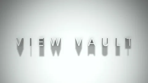 View vault 3D title animation with shadows on a white background Stock Footage 297801538