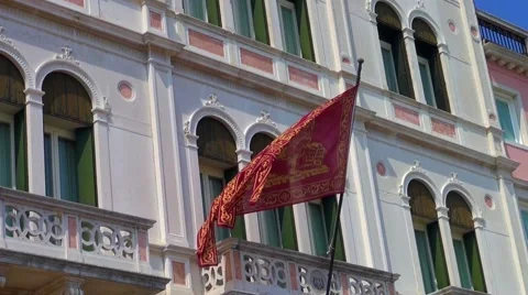 View of venetian flag 스톡 동영상 40136467