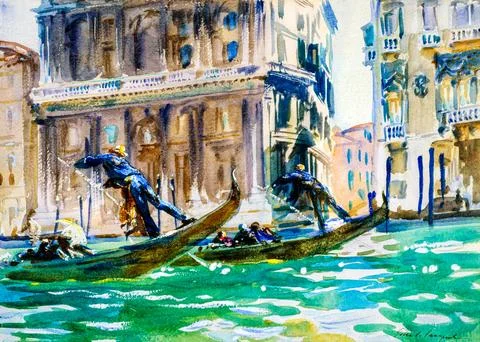 View of Venice by John Singer Sargent. Stock-Illustration