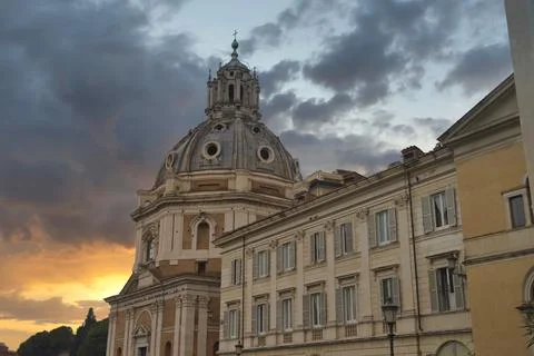 View of Venice Square in Rome. Stock Photos