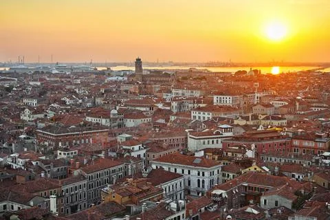 View of Venice from the top Foto stock