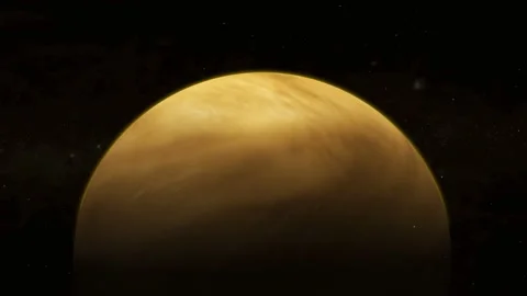 View Venus atmosphere planet 3d on space Stock Footage 221911426