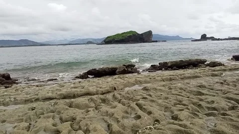 The view of a very beautiful beach Stock Footage 223470225
