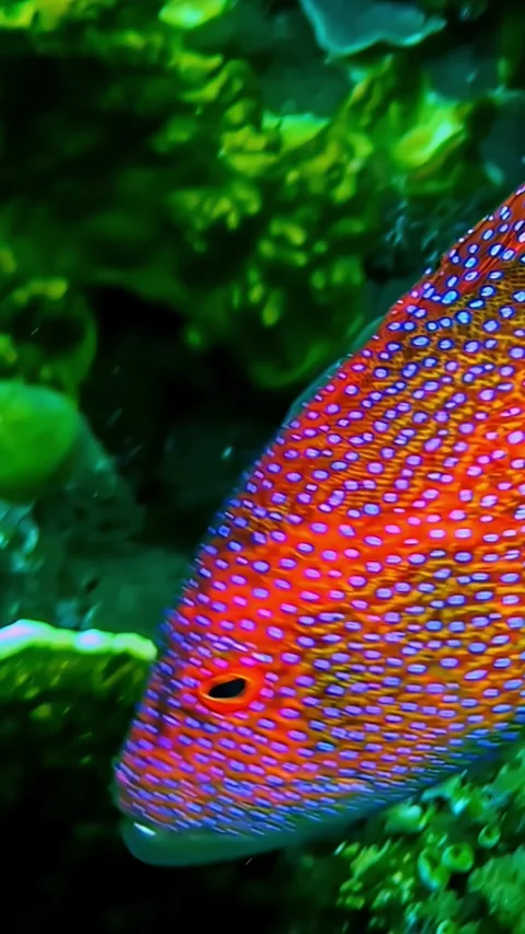 View of vibrant coral reef ecosystem in Bali, Indonesia. Stock Footage 339898492