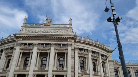 View of Vienna with monuments and statues Stock Footage 138981858