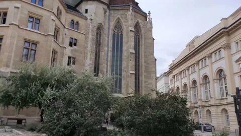 View of Vienna with streets, monuments and houses Stock Footage 138981469