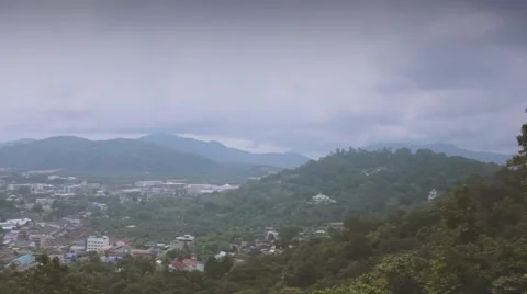 The view from the view point on the island of Phuket Vídeo Stock 58658063
