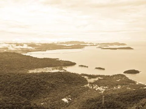 The view from the view point at langkawi cable car Stock Photos