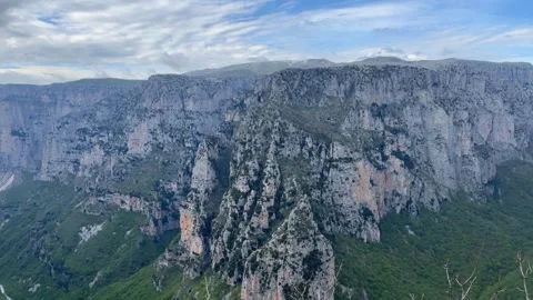 View of the Vikos Gorge, the deepest gorge in Europe, Epirus, Greece Stock Footage 243964654