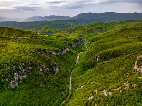 View of the Vikos Gorge, the deepest gorge in Europe, Epirus, Greece Stock Photos