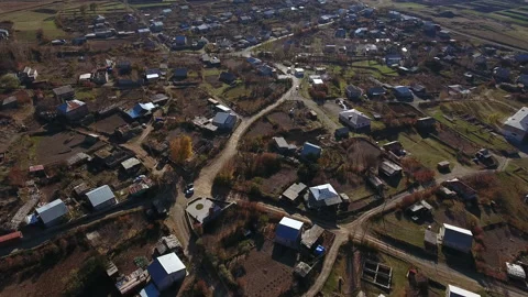 View of the village from above Stock Footage 169615022