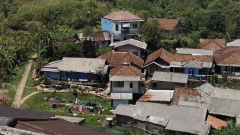 A view of a village from above Video stock 285096410