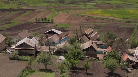 A view on village Stock Footage 78217078